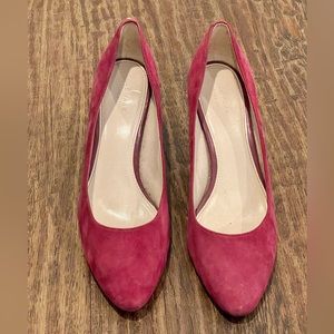 Cole Haan Wine Red Suede Heels sz 10